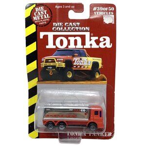 Tonka Maisto Tanker Truck 1999 Die Cast Metal 3 Inch Red Sealed 15130